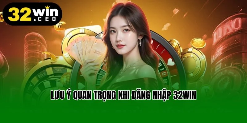 Lưu ý quan trọng khi đăng nhập 32win